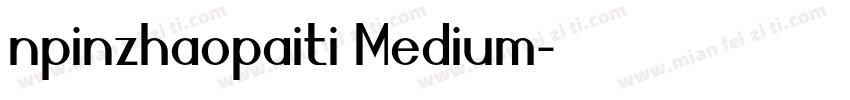 npinzhaopaiti Medium字体转换